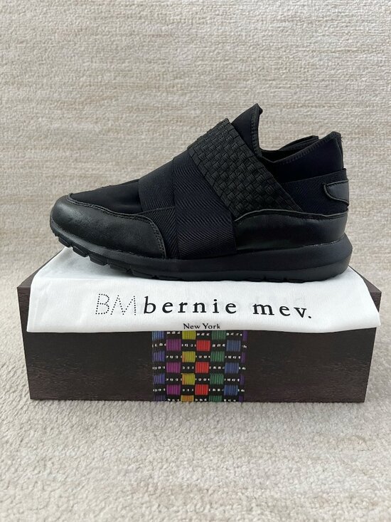 bernie mev. Other - Bernie Mev Freedom Black Elastic Woven Cross Strap Slip On Sneakers Shoes 44
